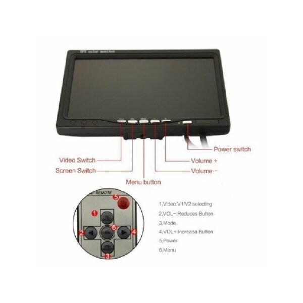 Οθόνη αυτοκινήτου monitor 7'' TFT - TFT LED Headrest monitor