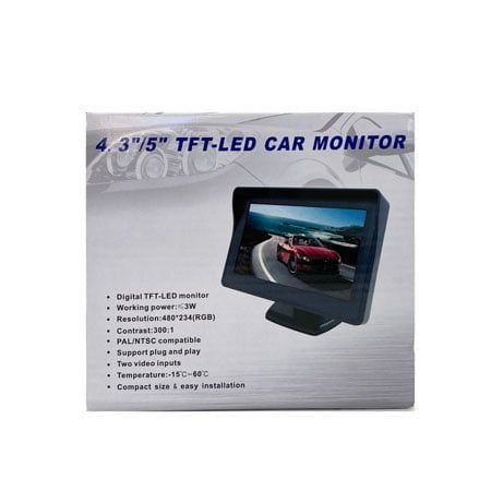 Αναδιπλούμενη οθόνη αυτοκινήτου TFT-LCD Monitor 4.3"