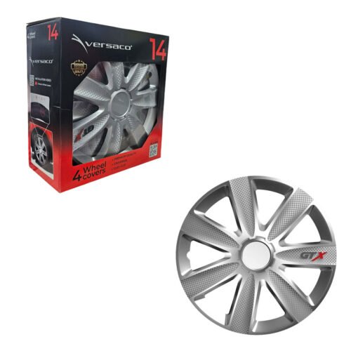 102666 Versaco Σετ Τάσια Αυτοκινήτου 4τμχ 14" Ασημί - Wheel Covers