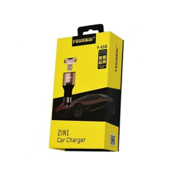 Fineblue φορτιστής αυτοκινήτου F-458 - Fineblue 2 in 1 car charger