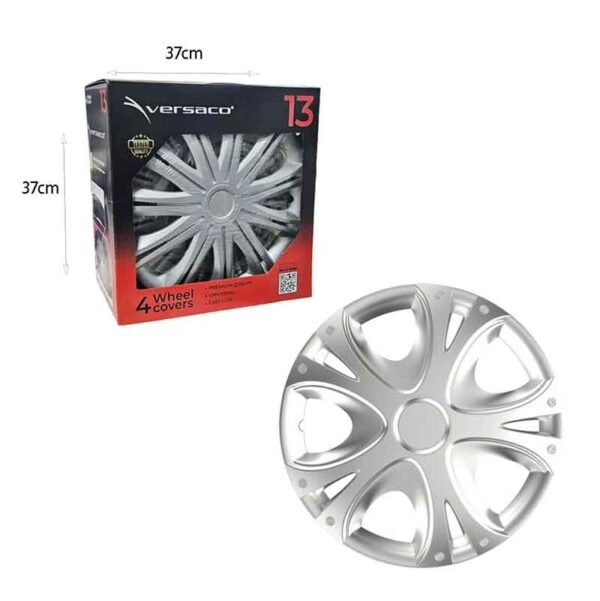 111051-2 Versaco Σετ Τάσια Αυτοκινήτου 4τμχ 13" Ασημί - Wheel Covers