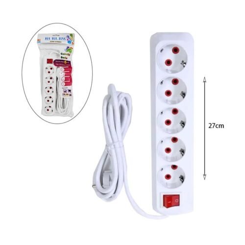 141539 RURI.BW πολύμπριζο με 5 θύρες και διακόπτη 3Μ – 5 power socket