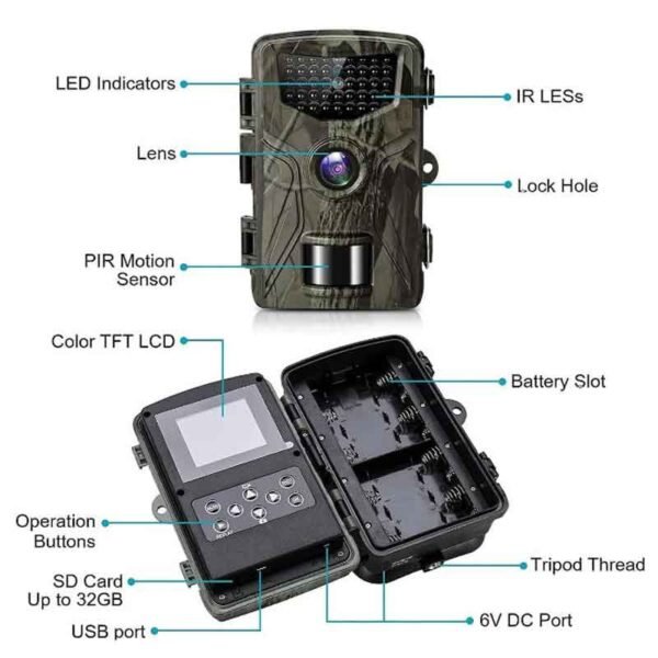 Trail camera αδιάβροχη 12MP IP66 με PIR αισθητήρα