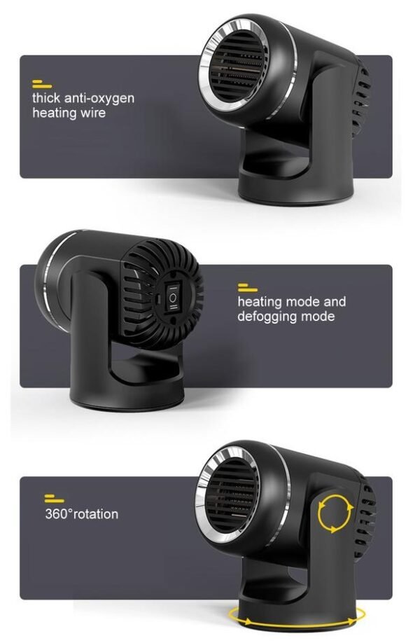 150976_b-2 Αερόθερμο αυτοκινήτου - 12V - 1510413 - 150976 - Black