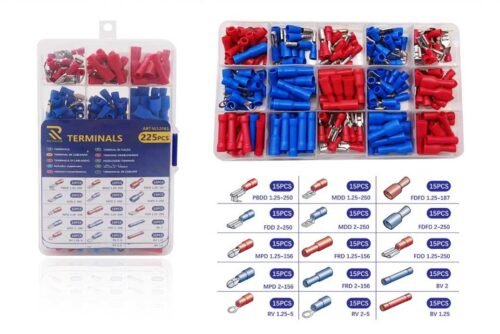 151124 Σετ ακροδέκτες καλωδίων 15 τύπων - 225pcs - 151124
