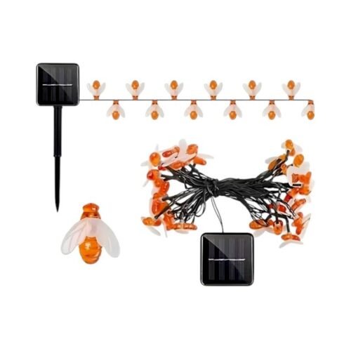 152806_ww Ηλιακή γιρλάντα φωτισμού LED - Μέλισσα - 5m+1m - 20D - 152806 - Warm White
