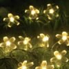Ηλιακή γιρλάντα LED λουλούδι 5m - ζεστό φως και ατμόσφαιρα