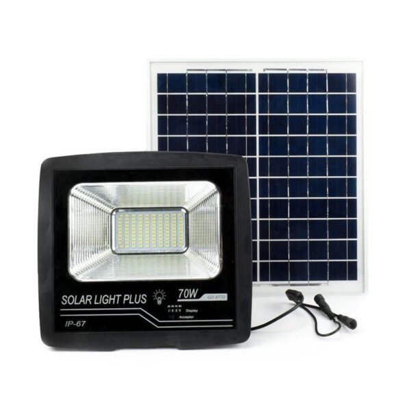 15595-2 Ηλιακός προβολέας 100W IP67 με τηλεχειριστήριο