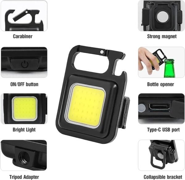 175145-2 Mini επαναφορτιζόμενος φακός LED μπρελόκ - 532 - 175145