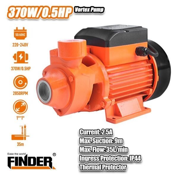 Αντλία επιφανείας νερού - 370W/0.5HP - QB60 - Finder - 197268
