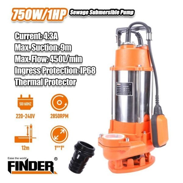197424-1 Υποβρύχια αντλία - 750W - 1HP - Finder - 197424