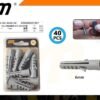 Πλαστικά βύσματα ούπα - 6mm - Σετ 12 πακέτα των 40 τεμαχίων - 201307