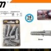 Πλαστικά βύσματα ούπα - 8mm - Σετ 12 πακέτα των 16 τεμαχίων - 201314