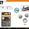 201567-1 Παξιμάδια εξάγωνα - M8 - 70g - Σετ 12 πακέτα - 201567