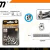 201758-1 Εξάγωνη βίδα με παξιμάδι - M4x12mm+M4 - Σετ 12 πακέτα των 20 ζευγαριών - 201758