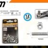 201802-1 Εξάγωνη βίδα με παξιμάδι - M5x12mm+M5 - Σετ 12 πακέτα των 15 ζευγαριών - 201802