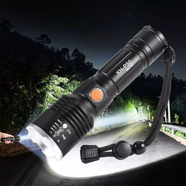 20736 Επαναφορτιζόμενος φακός XH-P50 BX-P07 1500 lumens - Glare flashlight