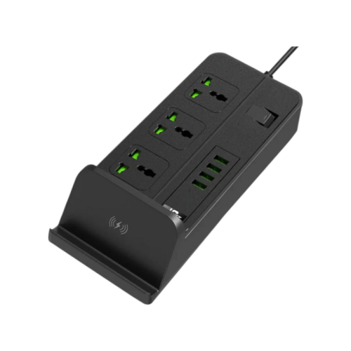 270056 Πολύπριζο Multi-Plug 3 θέσεων με θύρες USB & βάση ασύρματης φόρτισης - KOS-27005EU - 270056