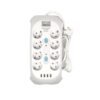 290027 Qiao Sheng Πολύμπριζο 8 Θέσεων 10Α/250V-2500W 2m NO:3278 - Smart power 8 power socket