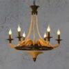 430446-1 Κρεμαστό φωτιστικό με σχοινί boho industrial για vintage διακόσμηση