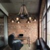 430460-1 Κρεμαστό φωτιστικό με σχοινί - Boho industrial στυλ