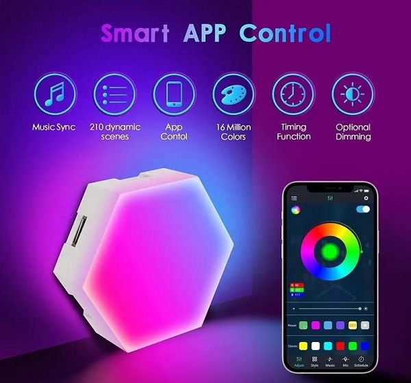 431422-4 Smart φωτιστικό Bluetooth RGB με εφαρμογή και τηλεχειριστήριο