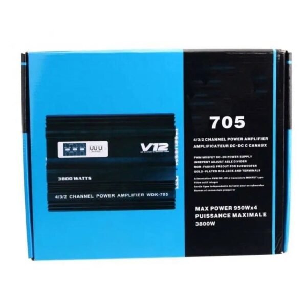4567-2 Ενισχυτής αυτοκινήτου 4 καναλιών WDK-V705 – Amplificateur