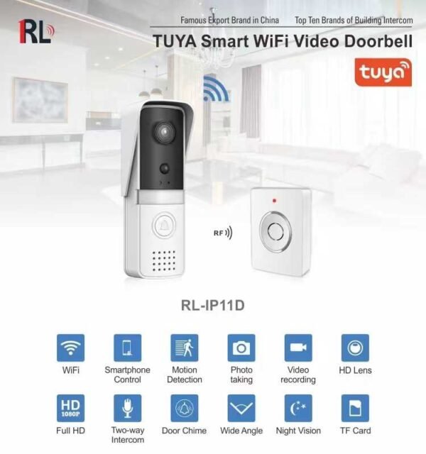 Ασύρματο κουδούνι πόρτας με κάμερα και smartphone control