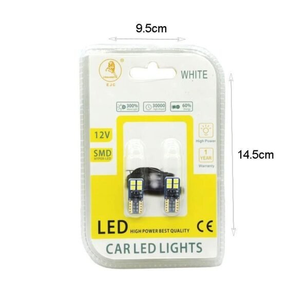 EJC Λάμπες Αυτοκινήτου Canbus 12V-24V T10-3030-8SMD 2τμχ ψυχρό φως – LED light
