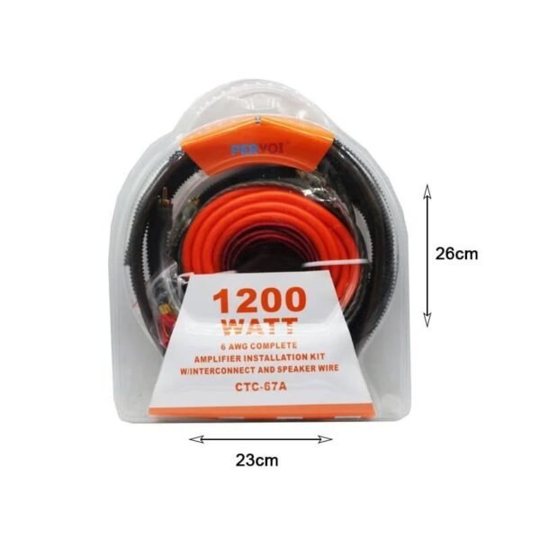 51060-1 PERVOI σετ καλωδίων ενισχυτή αυτοκινήτου 1200W CTC67A - Amplifier installation kit interconnect and speaker wire