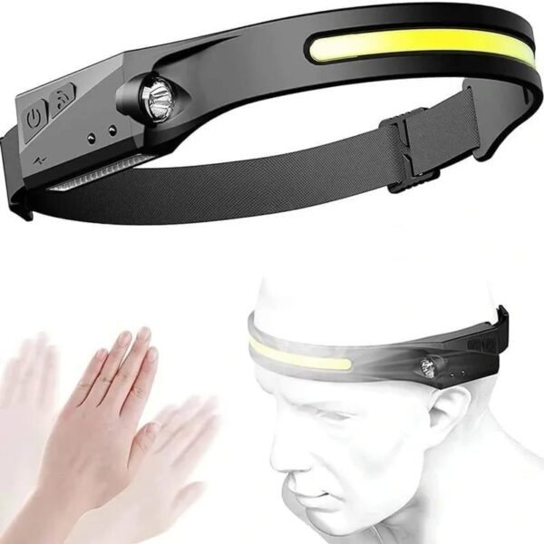 5866 Επαναφορτιζόμενος USB φακός κεφαλής LED - All prespectives induction headlamp