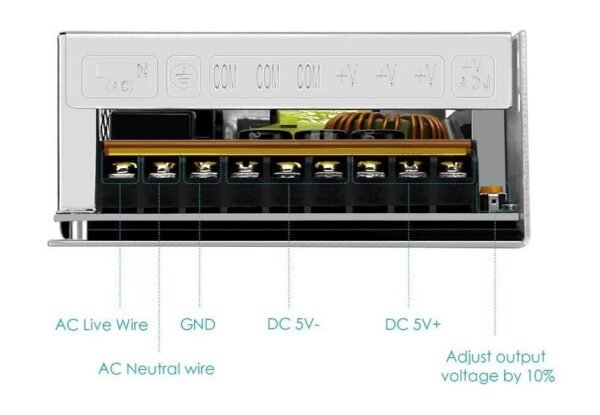 605402-2 Μετασχηματιστής AC-DC 220V σε 5V - 40A - 200W - 605402