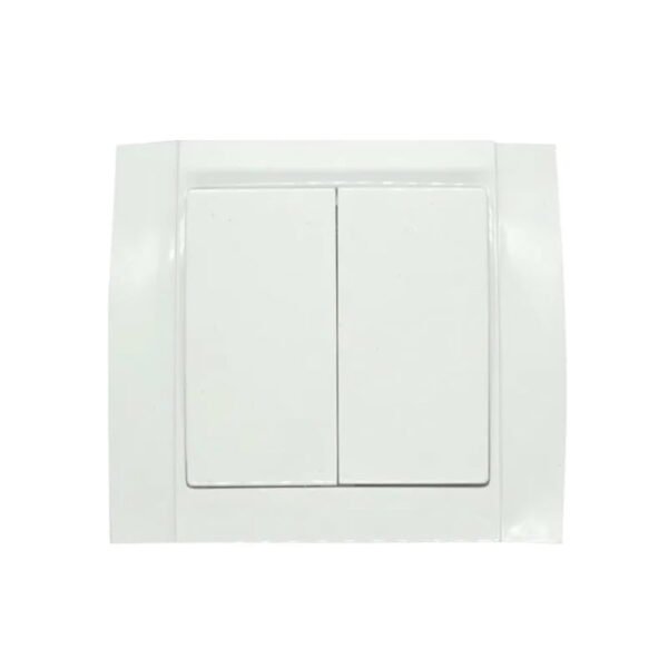 Διακόπτης διπλός λευκός Songrui - Wall switch