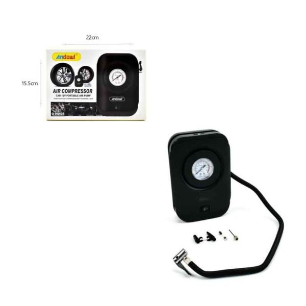 617627-4 Andowl Κομπρεσέρ Αέρος Αυτοκινήτου 120W 12V με Μανόμετρο Q-DQ025 - Air Compressor