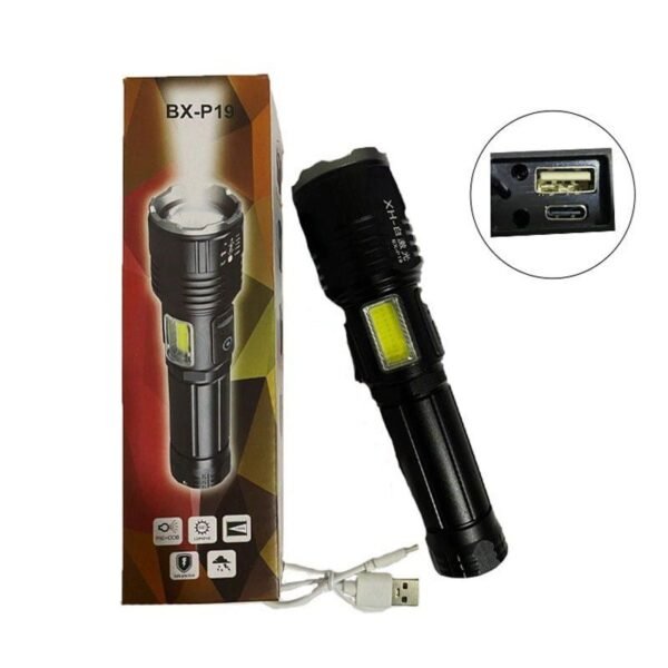 68282 Επαναφορτιζόμενος Φακός BX-P19 - COB light flashlight