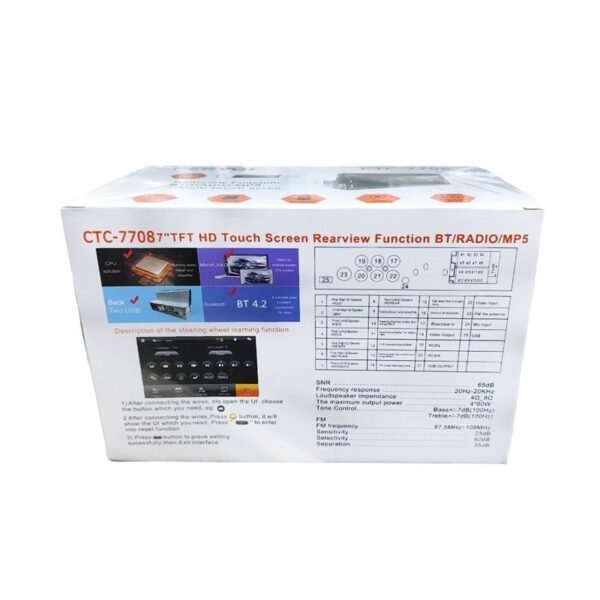 PerVoi οθόνη αυτοκινήτου 7" HD αφής 1DIN CTC-7708 - Car touch screen