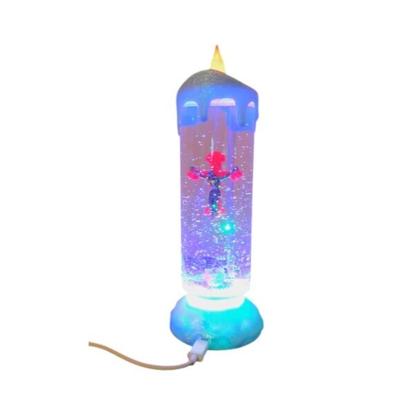 876575_w Διακοσμητικό κερί USB με φωτισμό LED και glitter - 876575 - White
