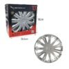 90006-1 Versaco Σετ Τάσια Αυτοκινήτου 4τμχ 13" Ασημί - Wheel Covers