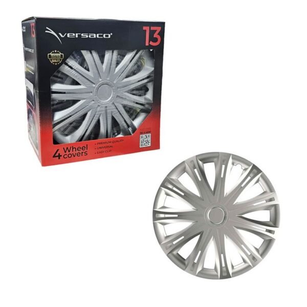 90006 Versaco Σετ Τάσια Αυτοκινήτου 4τμχ 13" Ασημί - Wheel Covers