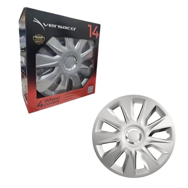 90007 Versaco Σετ Τάσια Αυτοκινήτου 4τμχ 14" Ασημί - Wheel Covers