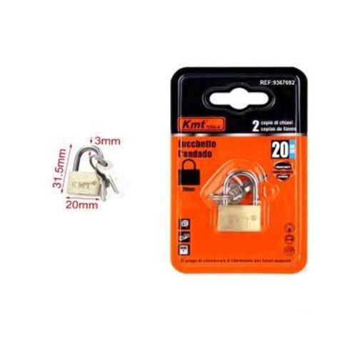 9367692 KMT Λουκέτο Ασφαλείας Με Κλειδάκι 20 mm- Padlock