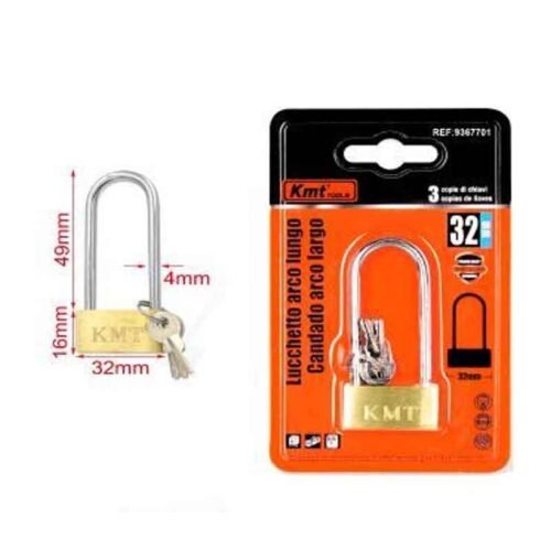 9367701 KMT Λουκέτο Ασφαλείας Με Κλειδάκι 32 mm- Padlock