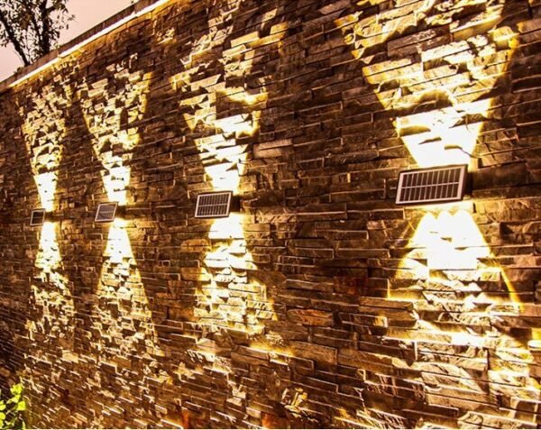 941419-1 Ηλιακό φωτιστικό τοίχου LED Warm White 8 λαμπών
