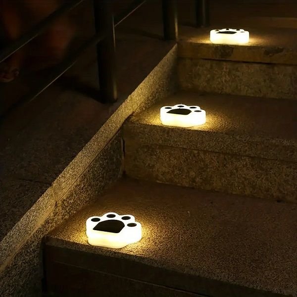 Ηλιακό φωτιστικό κήπου LED - Σετ 4 πατούσες