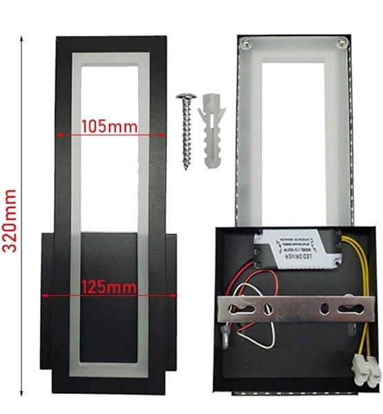 942676-4 Επιτοίχιο φωτιστικό LED PH058 - Μοντέρνο design με 3 θερμοκρασίες