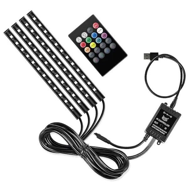Z691406-1 Σύστημα Κρυφού Φωτισμού LED Αυτοκινήτου με Τηλεχειριστήριο - Car atmosphere lights