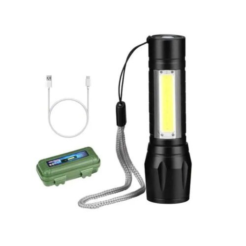 z693108 Μίνι Φακός Επαναφορτιζόμενος LED Τσέπης USB Charge 9cm - Small Flashlight