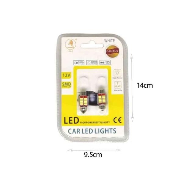 z693306-2 EJC Λάμπες Αυτοκινήτου Canbus 4014-31-10SMD LED 31mm 2τμχ ψυχρό φως - LED light