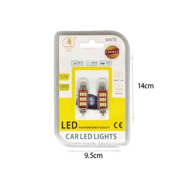 z693308-2 EJC Λάμπες Αυτοκινήτου Canbus 12LED 39mm 2τμχ ψυχρό φως - LED light
