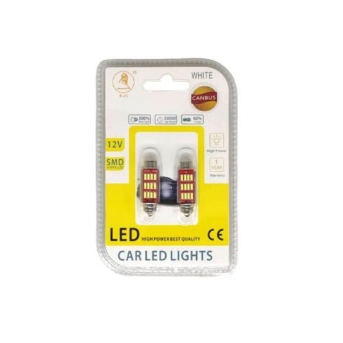 EJC Λάμπες Αυτοκινήτου Canbus 12LED 39mm 2τμχ ψυχρό φως - LED light